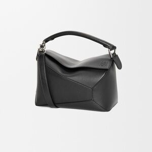 Loewe Puzzle Bag in Black Leather